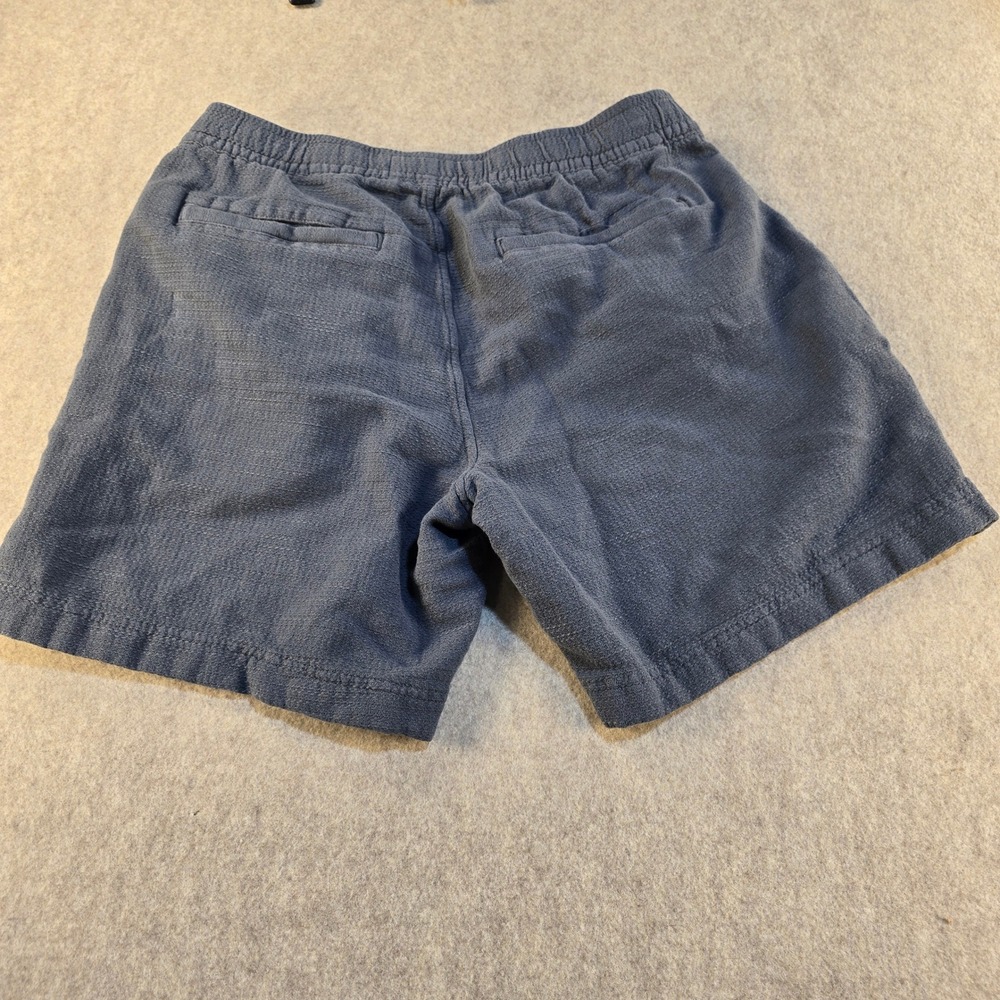 Abercrombie & Fitch Mens Small Blue Textured Drawstring Elastic Waist Shorts - Picture 2 of 4